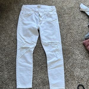 white ripped jeans